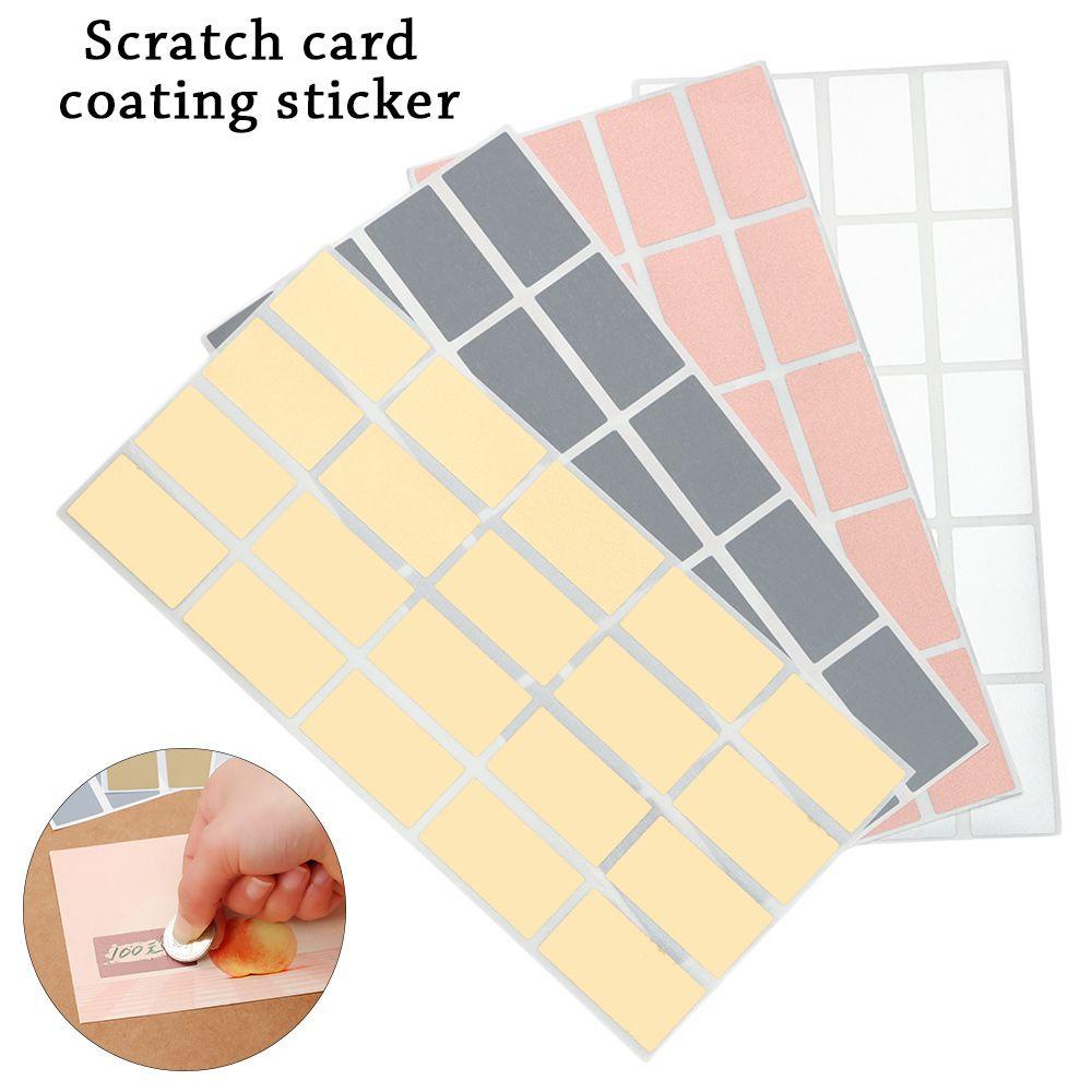 Solighter 100PCS Scratch Off Stiker 23mmx42mm Rectangle Coating sticker Perlengkapan Pesta