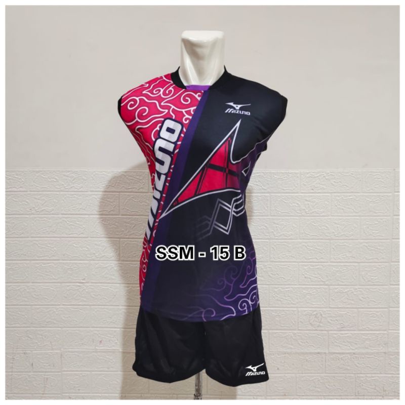 Baju setelan olahraga volly bulu tangkis badminton baju singlet pria