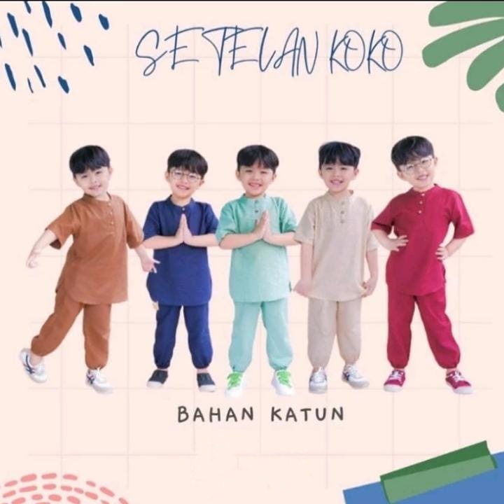 SET.. koko anak 1-12thn // baju muslim anak laki-laki