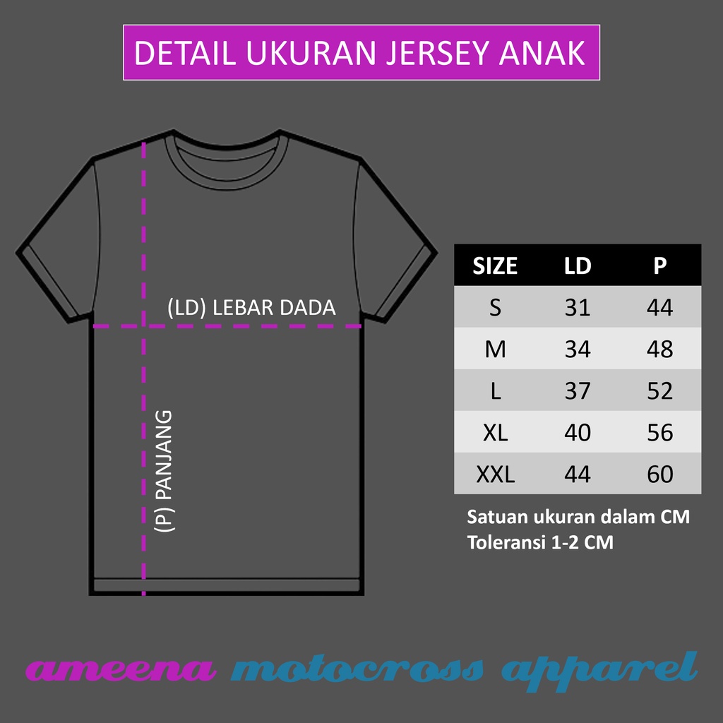 Jersey Cross Anak - Jersey Trail Anak - Jersey Premium Dryfit - Jersey Motocross - Jersey Trabas Anak - Jersey Adventure - KT001