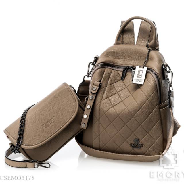 EMORY CSEMO3178 / BACKPACK WANITA / TAS RANSEL 2in1 with MINI SLING BAG