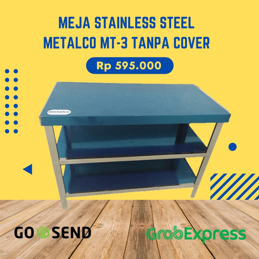 Meja Stainless Steel Metalco MT-3 [Tanpa Cover]