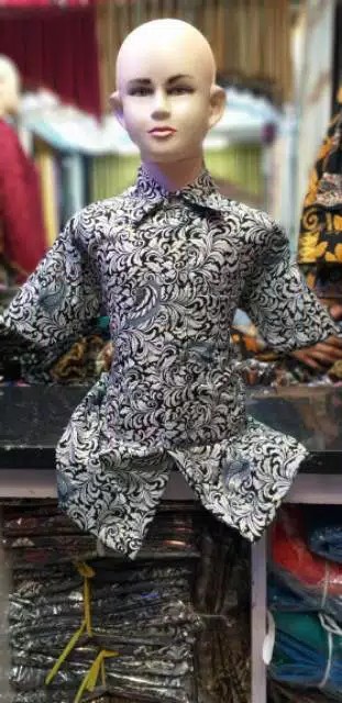 Kemeja Batik Anak /batik Anak Motif Rambat /tanjung Pink /kamboja Gold /paya