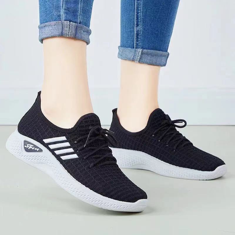 ♫ Megata ♫ SP023 Sepatu Garis Sneakers Wanita Korea Import Fashion