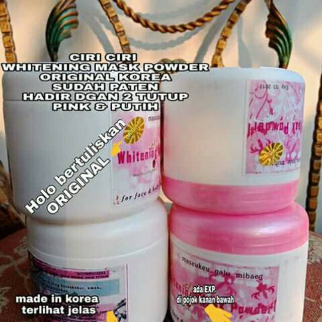 Whitening Mask Powder Original Shopee Indonesia