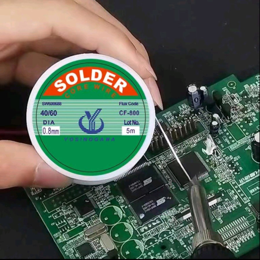 TIMAH SOLDER 5 METER 10 METER 5M 10M DIAMETER 0.8MM SOLDER WIRE KAWAT SOLDER