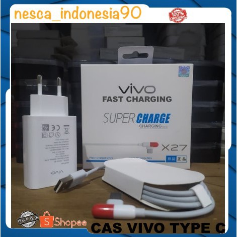 Charger Casan Cas Hp Handphone VIVO TYPE C FAST CHARGING ORIGINAL P591