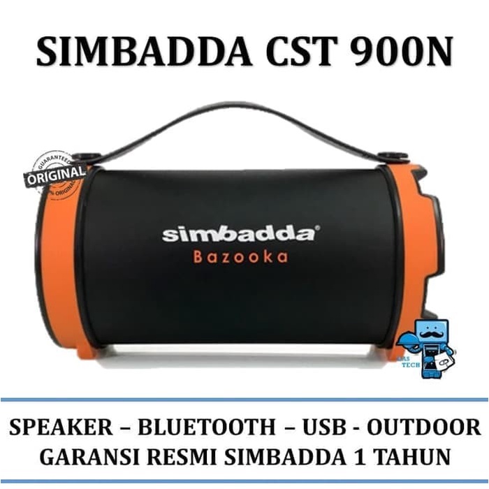 Speaker Simbadda CST 900N CST900N CST 900 Bluetooth BAZOOKA -HITAM