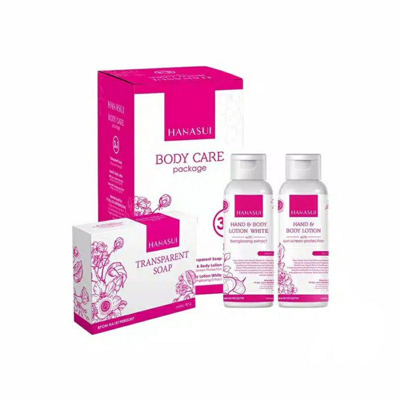 PAKET BODY CARE / PAKET HANASUI / HANASUI / HANASUI 3IN1 / PEMUTIH BADAN