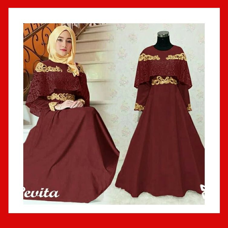 Maxi Maxi Dress Pevita Maroon Terbaru