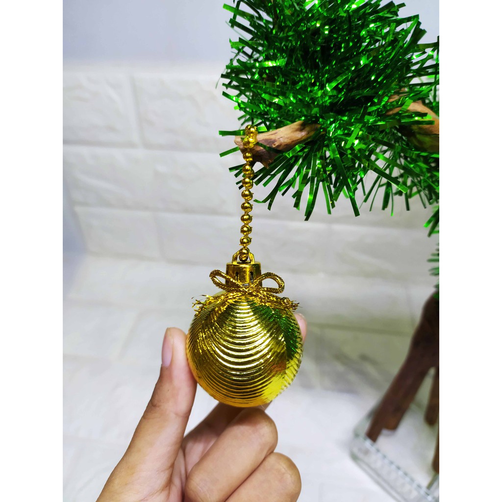 Gantungan GOLDEN BALL - Aksesoris Cantik Hiasan Natal