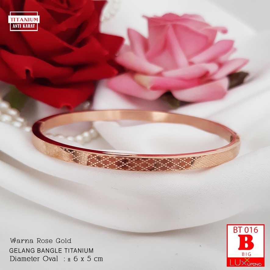 BT 016 Gelang Titanium Murah Perhiasan Titan Awet Anti Karat Selamanya Luxx Xuping