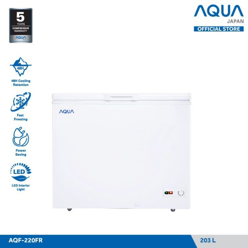 Chest Freezer Box Aqua Japan/Sanyo AQF-220FR 203 Liter