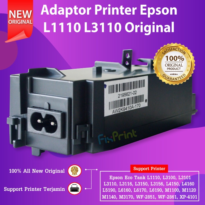 Adaptor Power Supply Epson L1110 L3110 L4150 Printer L1210 L3210 L3156 L3150 L5190 L6160