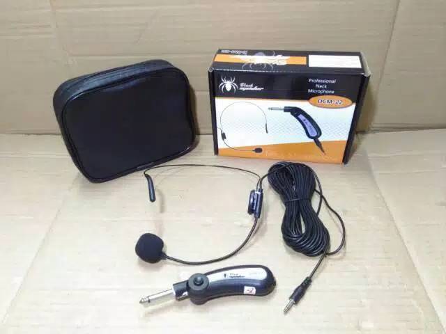 Mic bando headset black spider DCM 22 mic imam.