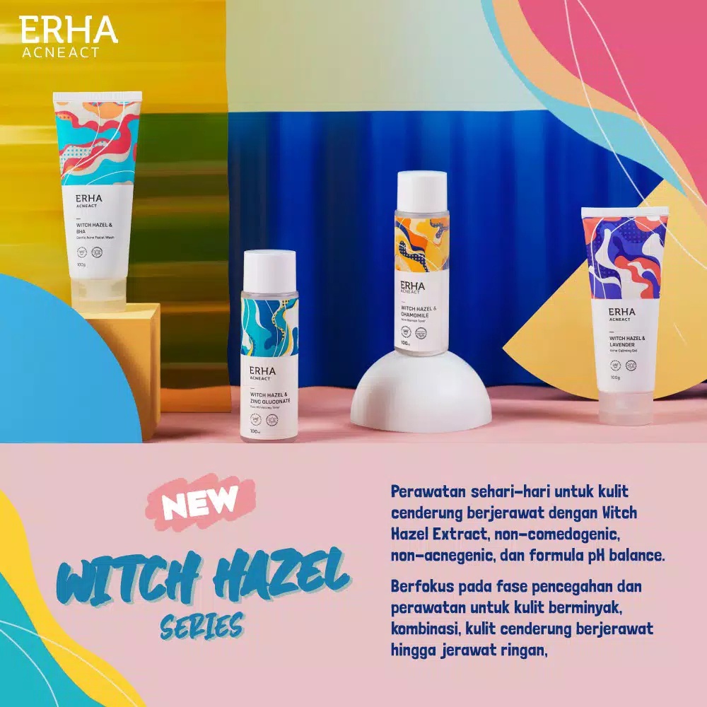 ERHA AcneAct Witch Hazel &amp; Zinc Gluconate Pore Minimizing Toner 100ml ~ ORIGINAL 100%