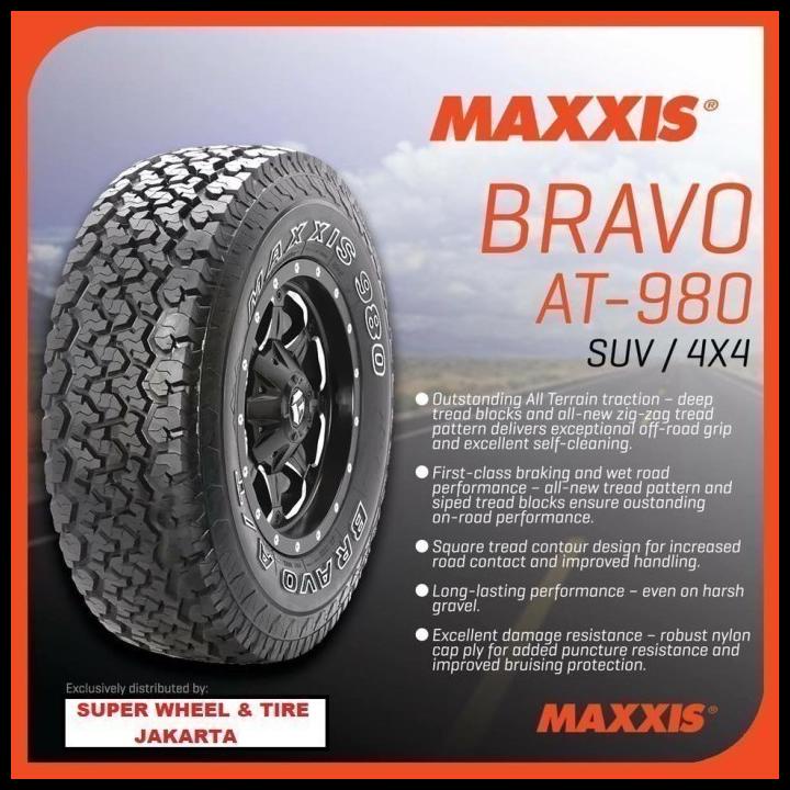 Maxxis Bravo AT-980 ukuran 265/65 R17 LT Ban Mobil AT 980 265 / 65 R17