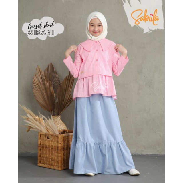 ONESET VIRAL - ONE SET MURAH - ONE SET GROSIR - ONESET SKIRT QIRANI JUNIOR TEEN