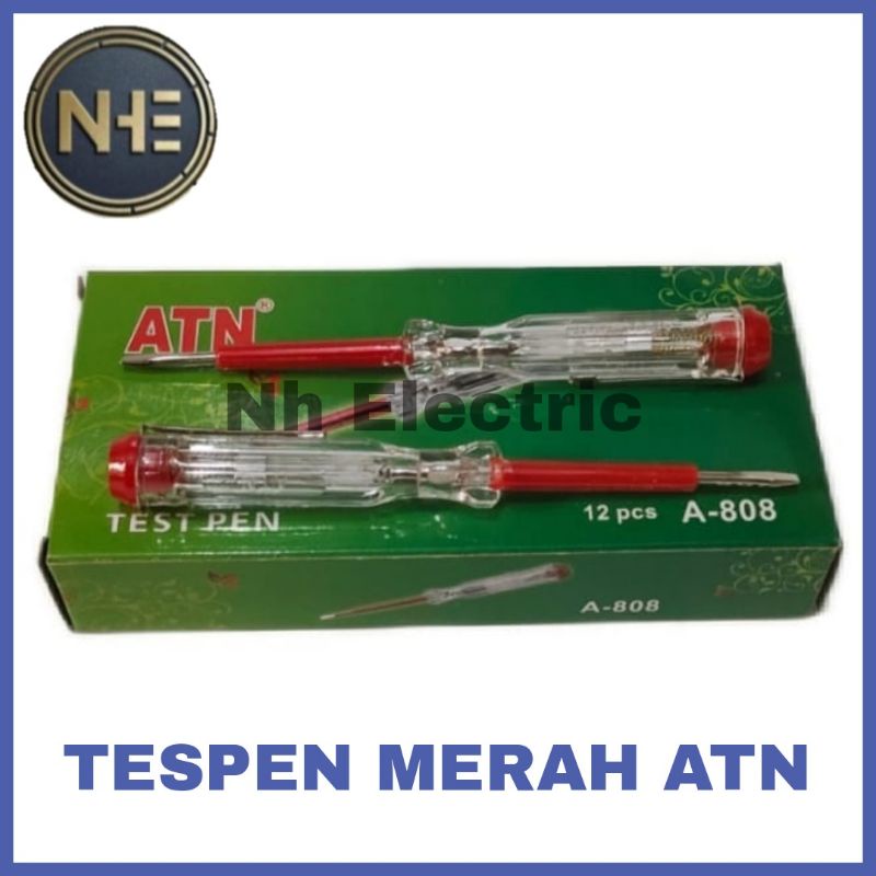 Tespen Merah Atn - Obeng Merah Atn - Tespen Listrik Atn - Tespen Merah 808 Atn