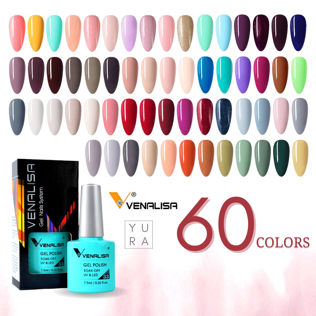 Venalisa Kutek Gel Nail Polish UV LED 60 warna No. 31-50