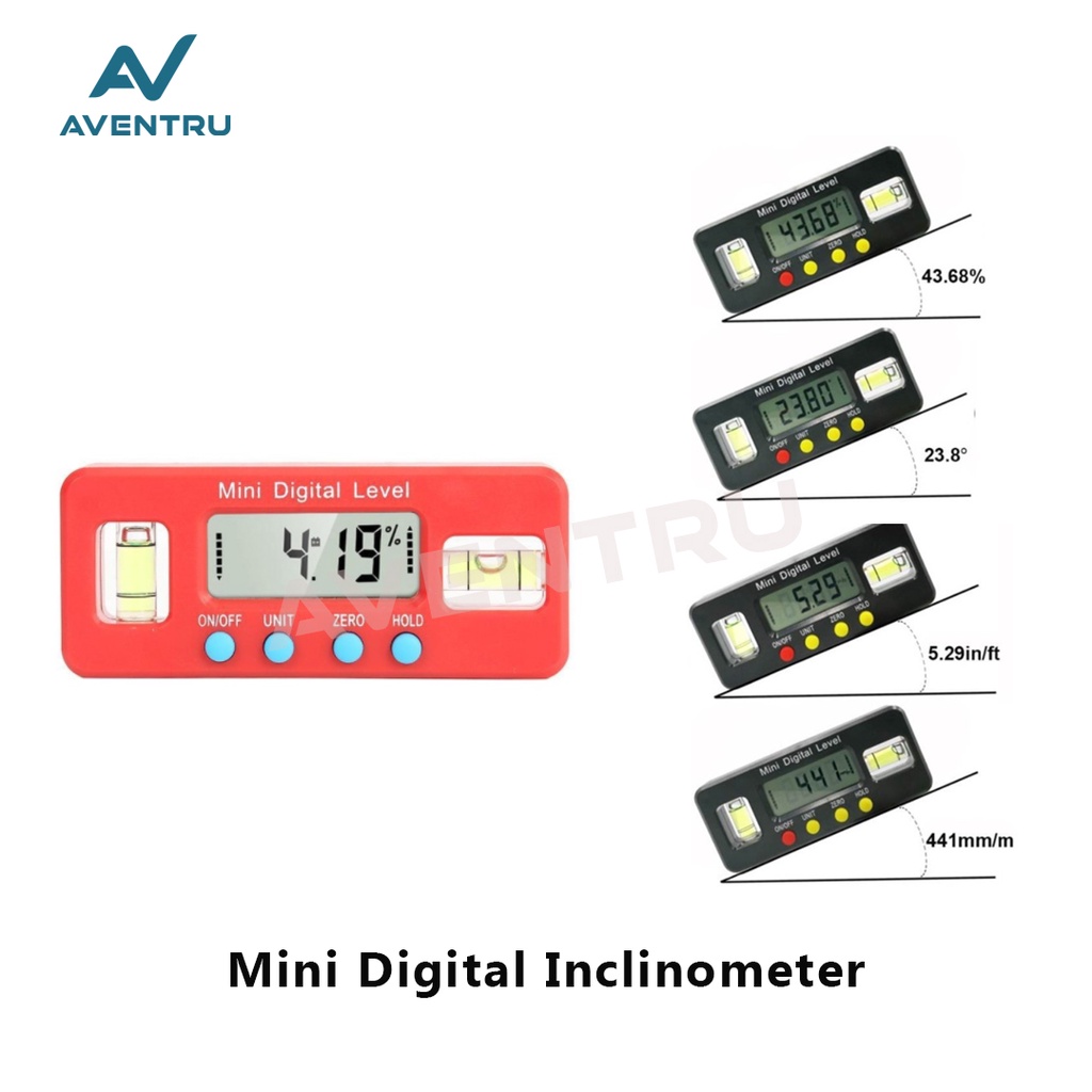 Mini Inclinometer Digital Alat Ukur Sudut Kemiringan Dengan Magnet