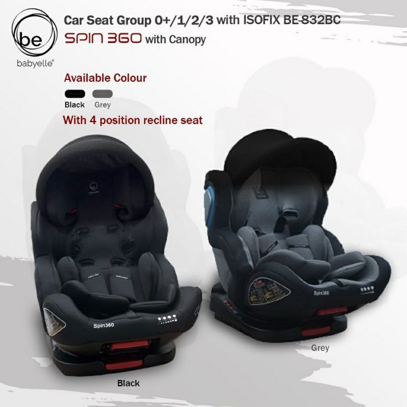 Baby Elle Car Seat BE832B 360 Spin Kursi Mobil Bayi