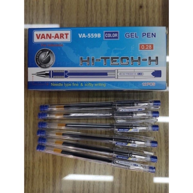

BOLPEN GEL VAN ART 559B WARNA BIRU HI TECH 0.28