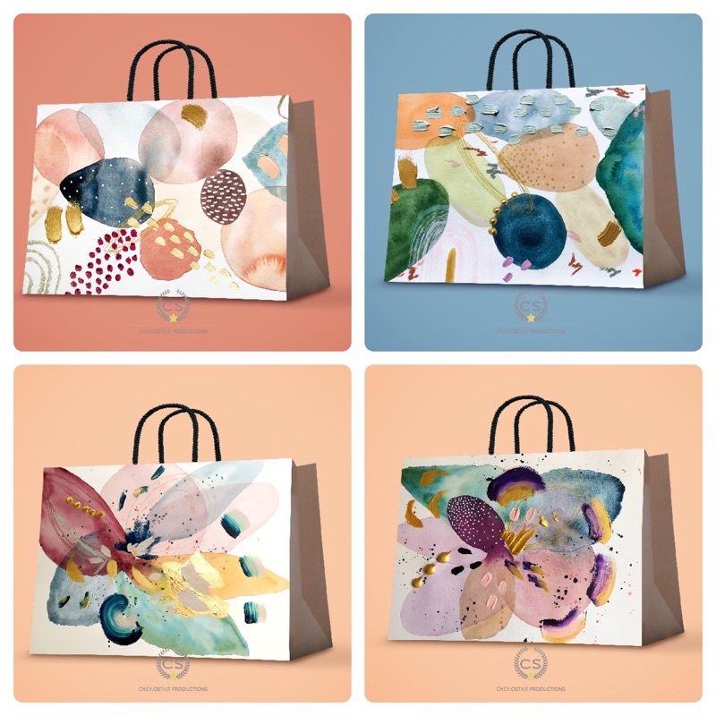 

paper bag abstrak/goodiebag/tas kado/shopping bag/hampers/tas kertas/hadiah ulang tahun/semoga berkenan
