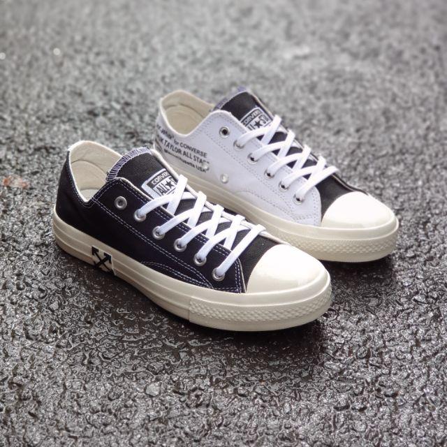 OBRAL SEPATU SNEAKERS 70S X OFF WHITE GLOSSY HIGH BLACK WHITE 38-43-BELANG PENDEK
