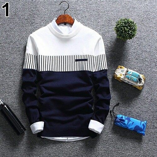 Sweater Zico Sweater Navy Pakaian Baju Sweater Rajut Korea Pria Lengan Panjang