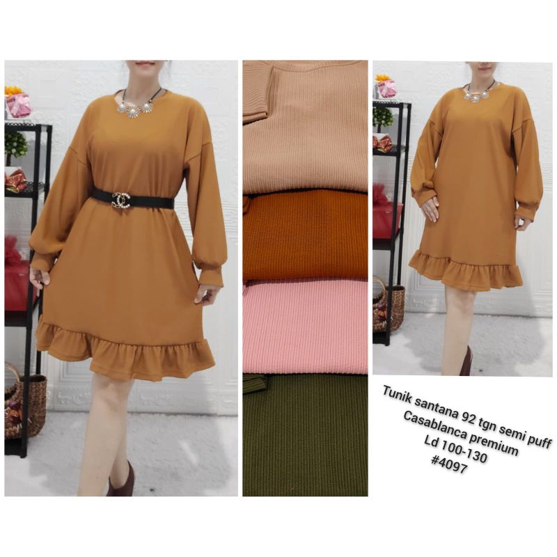 TUNIK RUFFLE by AQUILA - TUNIK AQUILA / TUNIK KNIT / LONG TUNIK / RAJUT