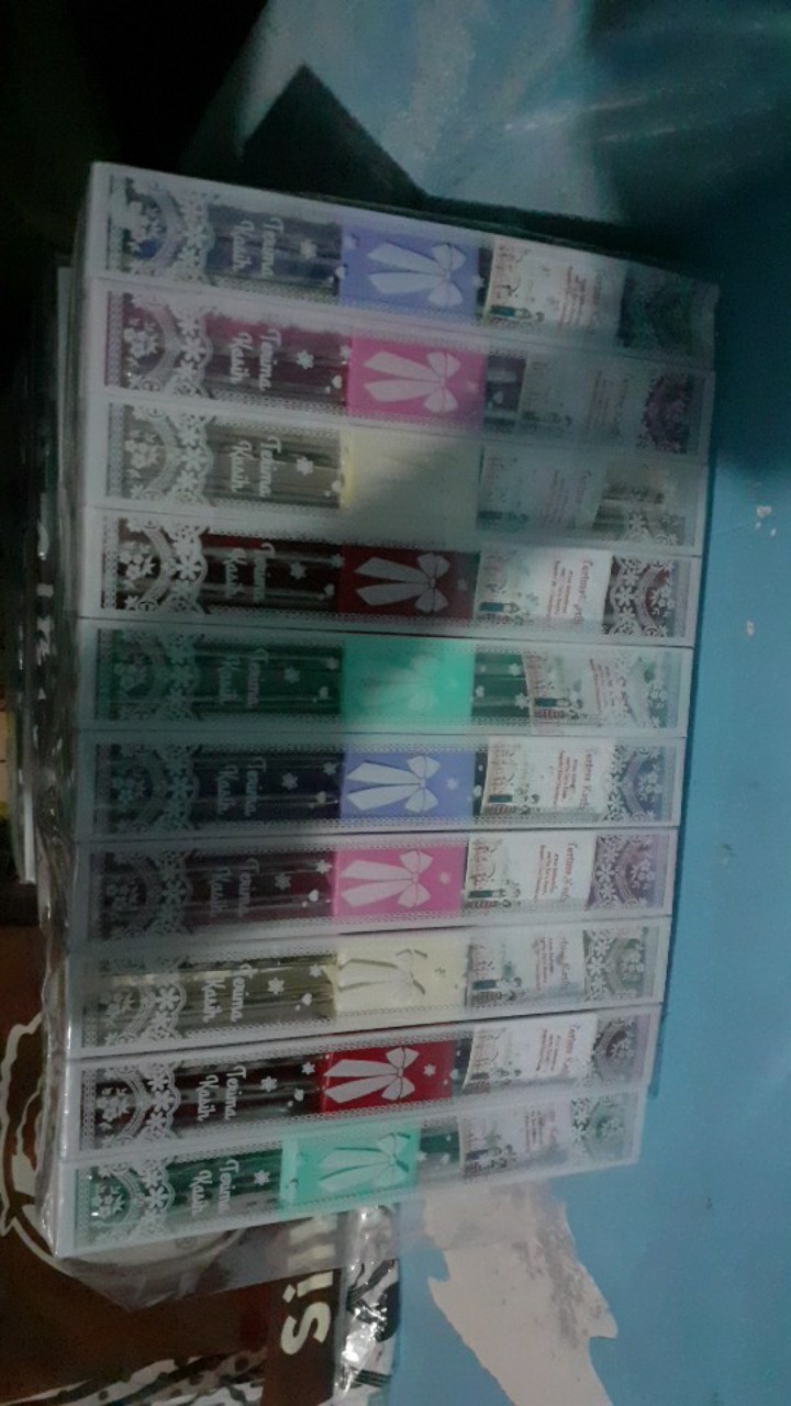 Souvenir Sumpit Stainless Kemasan Mika Motif + Kut