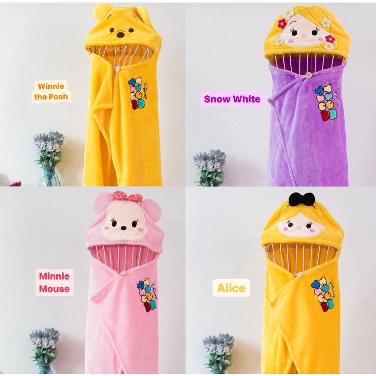 SELIMUT TOPI TSUM WINNIE THE POOH ALICE SNOW WHITE MINNIE MOUSE IMPOR