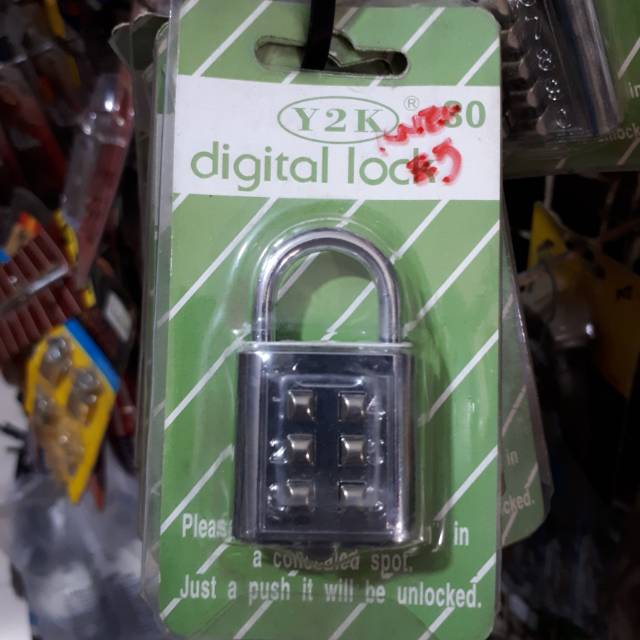 Gembok kode angka Y2k Digital lock