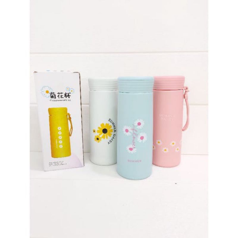 Botol Minum Kaca Daisy 450Ml