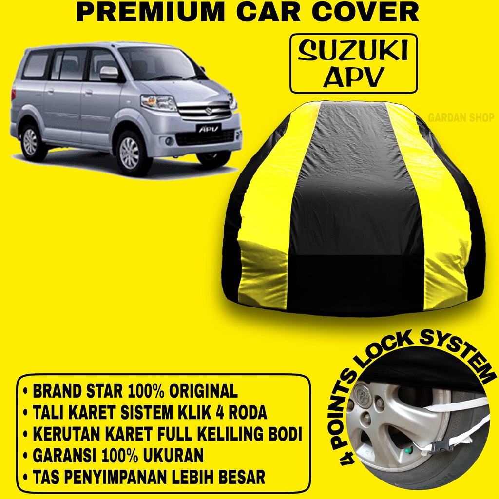 Body Cover SUZUKI APV Sarung Strip KUNING Penutup Pelindung Bodi Mobil Suzuki Apv PREMIUM