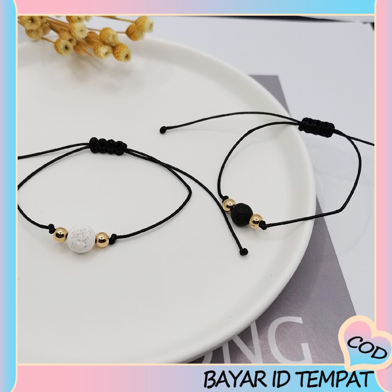 【A.one❤️COD】2 Pcs Gelang Korea Couple Fashion Uniseks Tali COD Persahabatan Anyaman Krisan Bunga Matahari  Bracelet