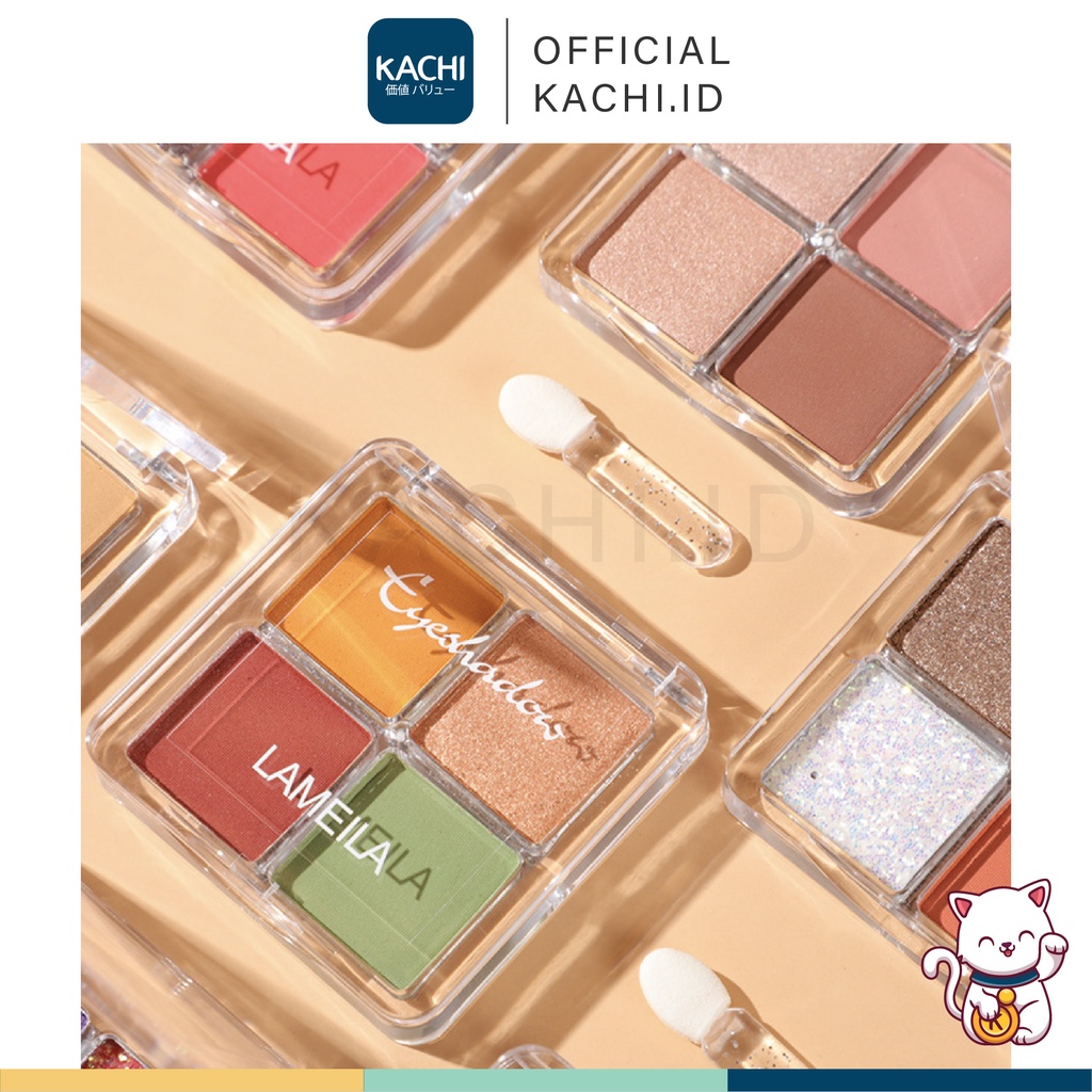 KACHI - LAMEILA Eyeshadow Avocado 4 Colours Shimmer Fruit Disk Matte Palette LA008