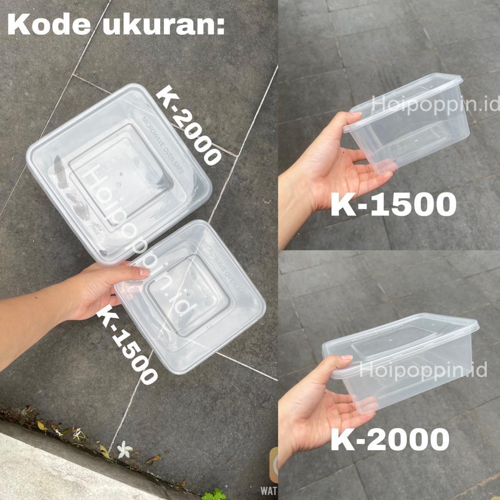 Vanesha Margaretta - Plastik Thinwall kotak makan 1500ml dan 2000ml- isi 10pcs-kotak microwave