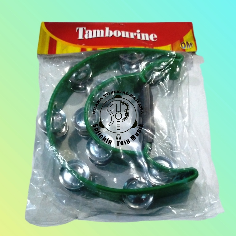 Tamborin Kecrek Murah Berkualitas | Solichin Toip-PVC Hijau_Tamb R2