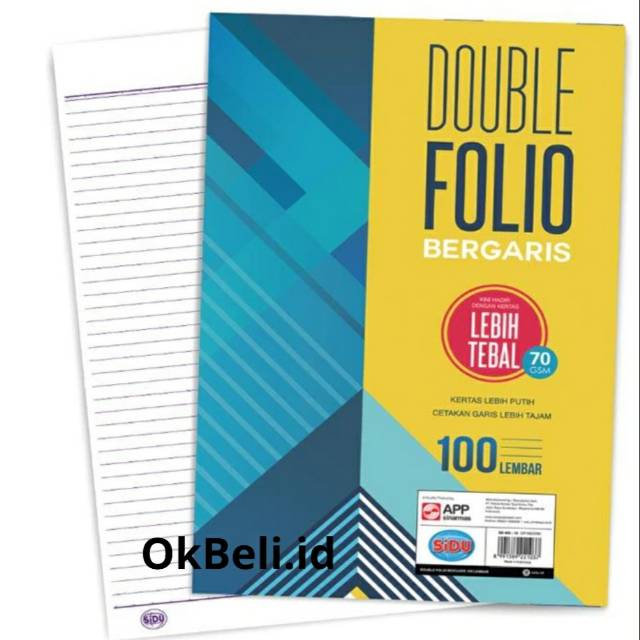 

Kertas Double Folio Bergaris 70 gr Isi 100 Lembar