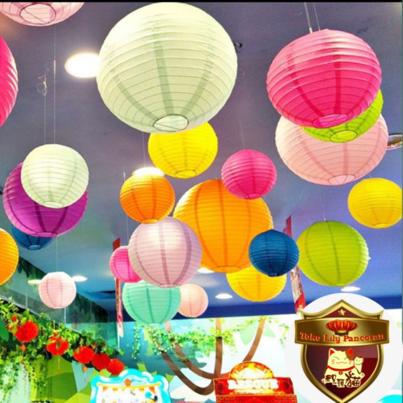 Lampion Warna warni / Lampion gantung / Bola warna warni