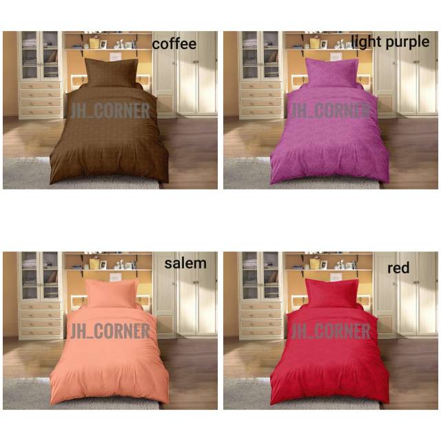 SPREI ALOHA LADY ROSE SIZE SINGLE 120X200CM 4KAKI POLOS EMBOSS LEMBUT DAN ADEM TERLARIS TERMURAH