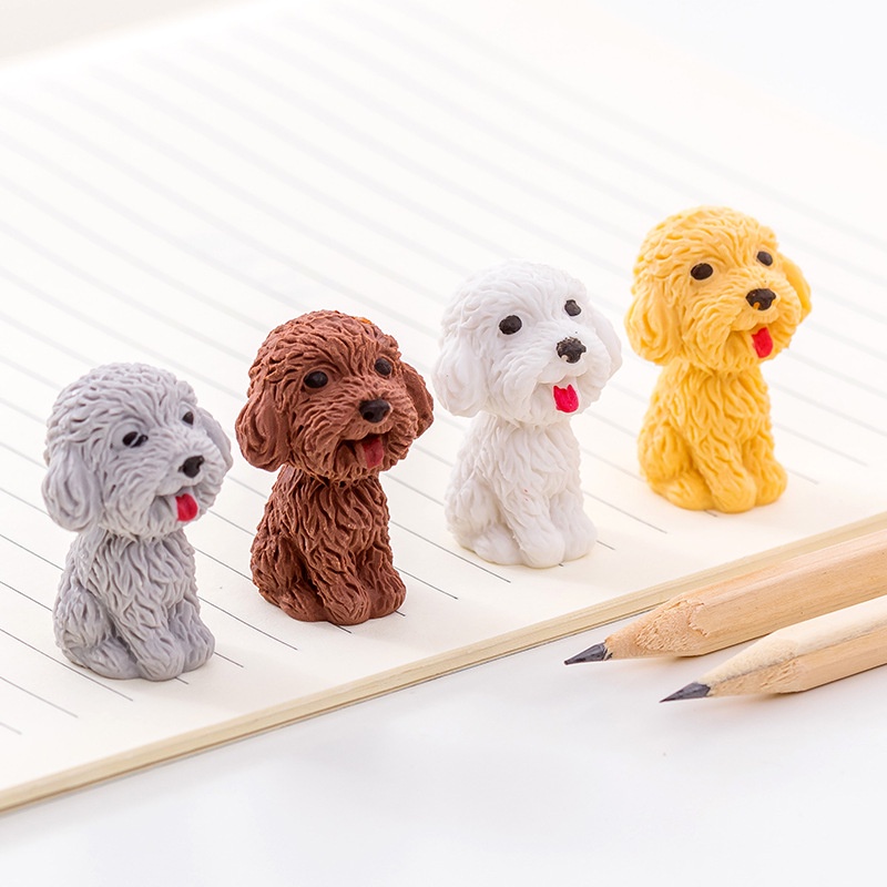 Penghapus Pensil Mini Bentuk Kartun Anjing Bahan Karet Tpr Untuk Hadiah Anak
