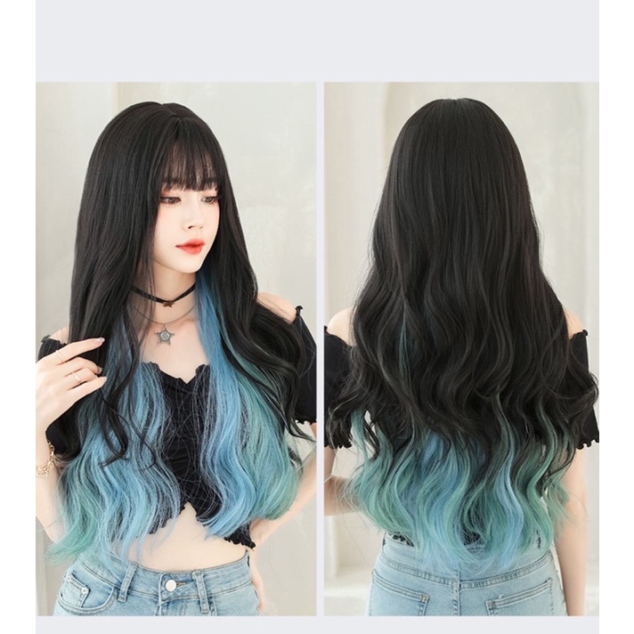 C0320 full wig korean layer wave peek a boo 70 cm