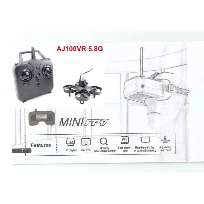 BT478 AJ100VR 5.8G with VR googles micro racing drone V eachine E013