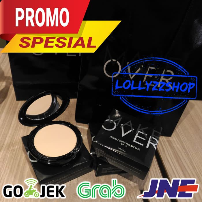 MAKE OVER MAKEOVER PERFECT COVER TWO WAY CAKE TWC BEDAK PADAT ASLI ORI