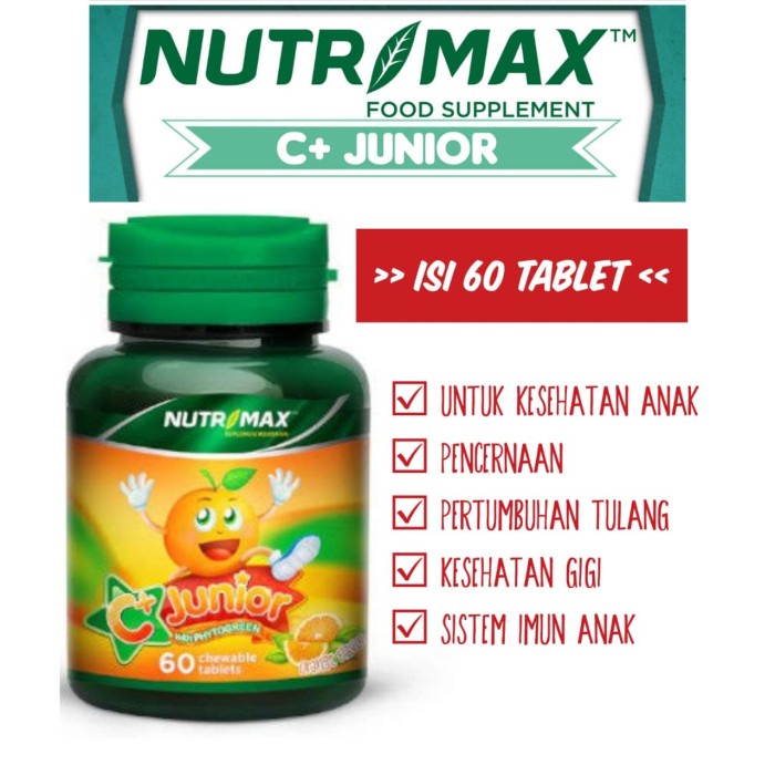 Vitamin C Anak, Multivitamin Nutrimax C+ Junior Isi 60 Vit Anak -