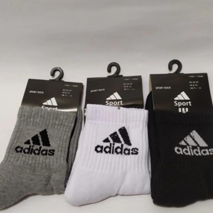 Kaos Kaki Adidas Pendek Tebal Socks Sport Olahraga Pria Wanita