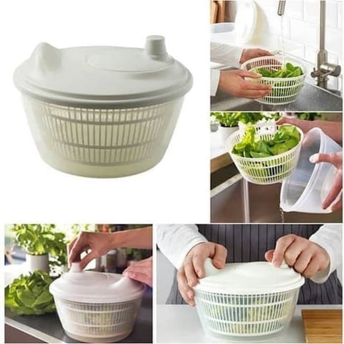 IKEA TOKIG/ SALAD SPINNER/ PENGERING SAYURAN/ MANGKUK PENCAMPUR SALAD